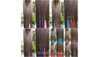 50 pieces free shipping mix color hamsa necklace pendant tassels crystal 